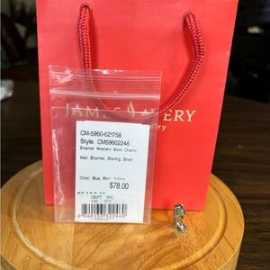 James Avery Texas Western Boot Charm Sterling Silver